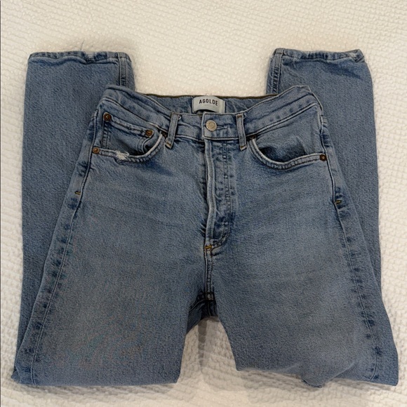 Agolde High Rise Distressed Jeans - Picture 3 of 6